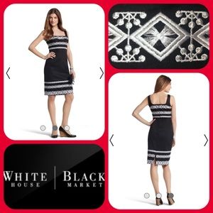 🔳WHBM🔳 EMBROIDERED COTTON TANK DRESS